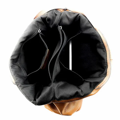 Sac hobo mode femme en cuir italien pur cuir de vachette porté main cognac foncé