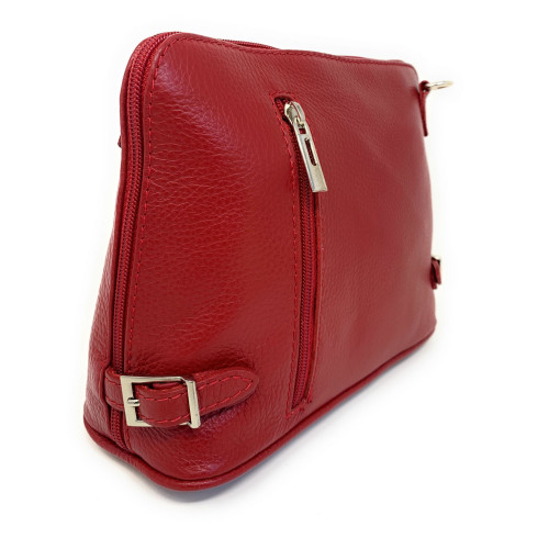 Mini sac très tendance femme en cuir porté épaule avec bandoulière amovible rouge foncé