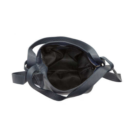 Sac à main sac à dos femme tendance en cuir véritable porté dos bleu foncé