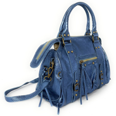 Sac à main en cuir brossé irisé SANDSTORM (petit modèle)
