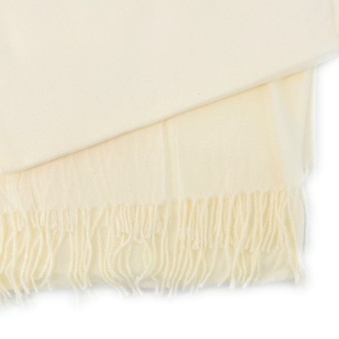 Foulard mode femme en viscose et laine de coton porté châle et cou écharpe tendance beige