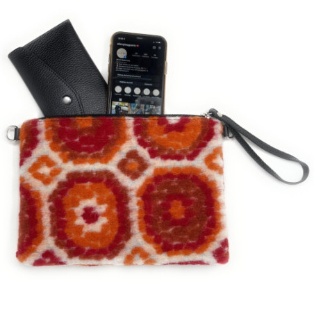 Sac mode femme en coton porté épaule avec bandoulière amovible woodstock orange sac pochette tendance