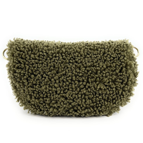 Sac banane femme fourrure kaki porté crossbody et taille sacs tendance