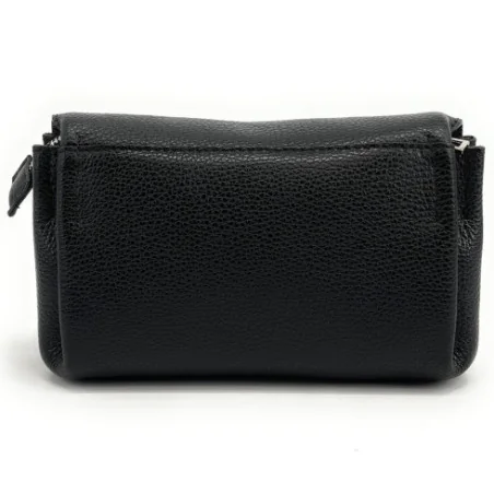 Mini sac bandoulière tendance femme en cuir porté épaule avec bandoulière amovible noir sac trotteur