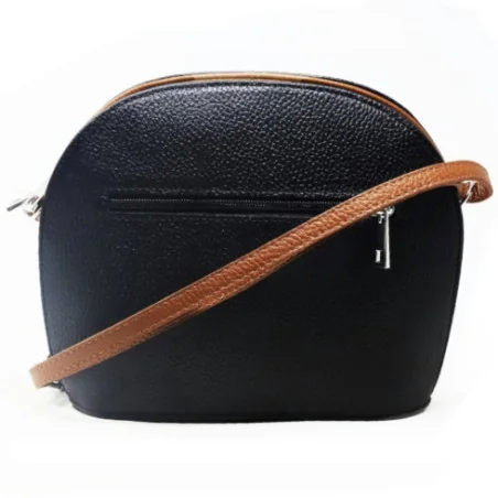 Sac mode femme en véritable cuir italien grainé porté bandoulière noir sac trotteur très tendance