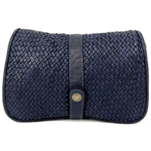 Sac mode femme en cuir porté épaule avec bandoulière amovible bleu profond sac messager tendance