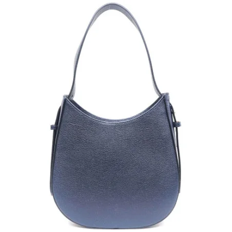 Sac à main mode femme en cuir italien pur cuir de vachette porté épaule bleu foncé