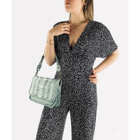 Sac pochette port paule en cuir vintage MISS NAMI