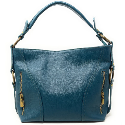 Sac cuir bleu canard store