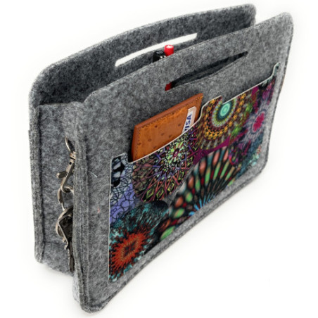 Pochette insert de sac en feutrine femme trieur luxe sacs à main gris imprimé