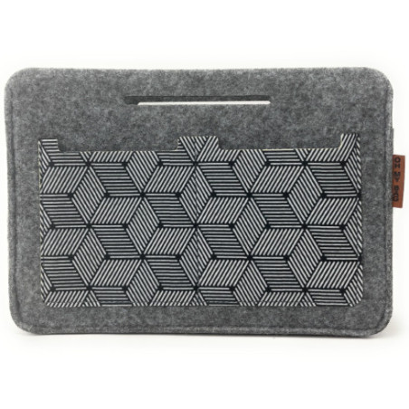 Organiseur sac shopping femme en feutrine écologique luxe trieur de sac gris
