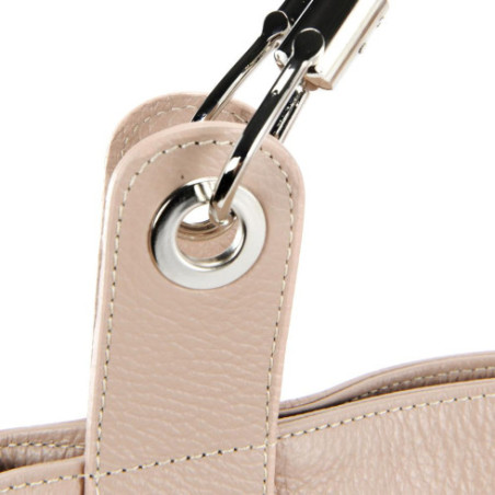 Sac cabas mode femme en cuir porté épaule et de travers rose sac très tendance