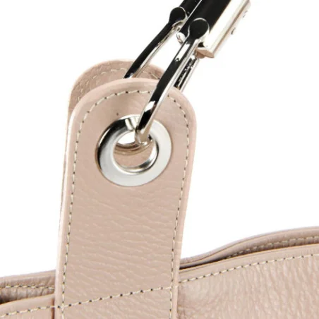 Sac cabas mode femme en cuir porté épaule et de travers rose sac très tendance