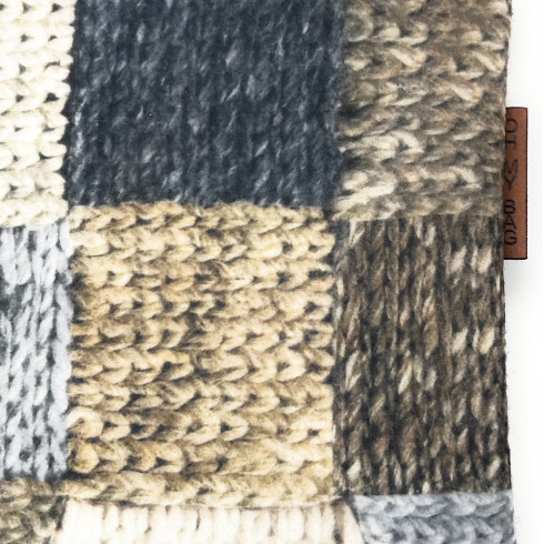Trousse imprimée en feutrine écologique pour femme fabriqué en Italie gris