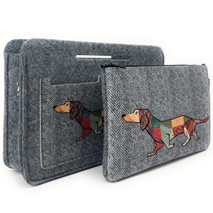 DUO organiseur de sac + trousse en feutrine écologique JOKER