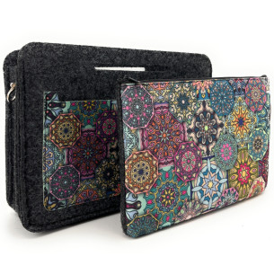 Trieur pour cabas et trousse sac femme en feutrine écologique fabriqué en Italie imprimé