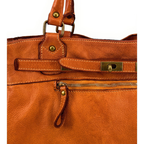 Cabas Cuir Vintage Sac Cuir Mou Sac Cuir Italien Camel Sac Camel