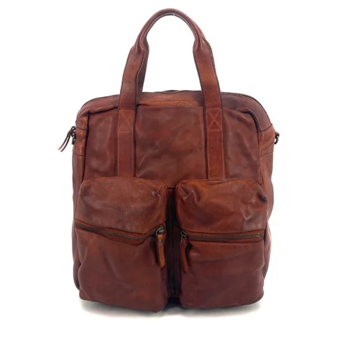 Sacoche de selle de vélo Burchda en cuir marron