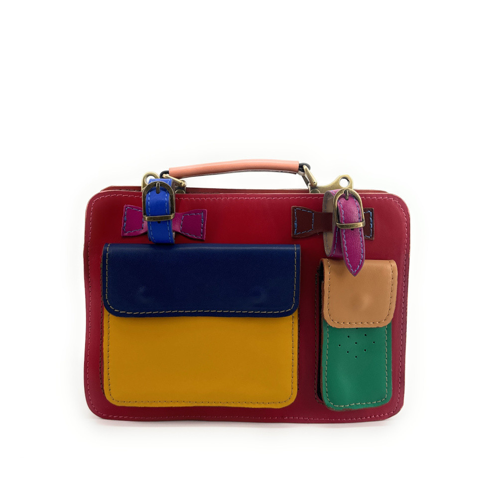 Sac top cartable rouge