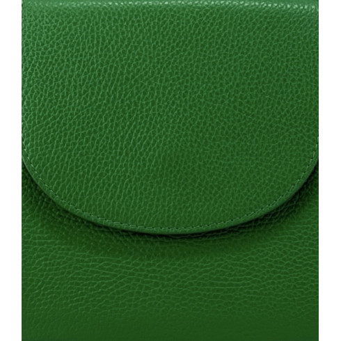 Sac à dos femme tendance en cuir grainé porté dos main ou épaule vert anglais