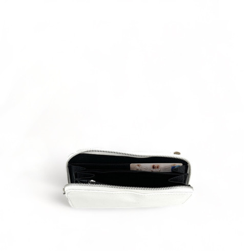 Sac pochette tendance femme en cuir porté épaule avec bandoulière amovible blanc étui téléphone portable