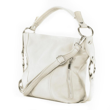 Sac mode femme en cuir porté épaule avec bandoulière amovible beige sac tendance