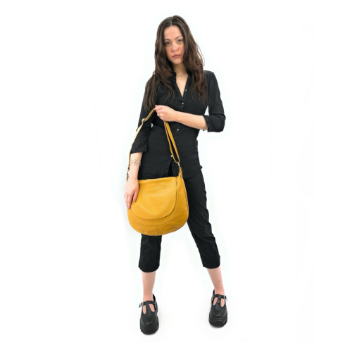 Sac Femmes | Sac bandoulière besace en cuir grainé italien CITIZEN