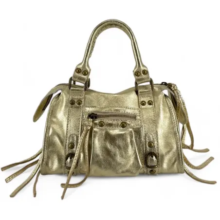 Sacs Femme | Mini-sac bowling en cuir brossé ou irisé SANDSTORM MINI