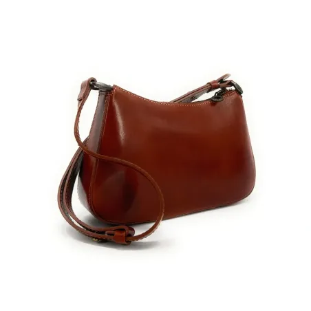 sac en cuir lisse pur vachette italien marron cognac pour femme haut de gamme