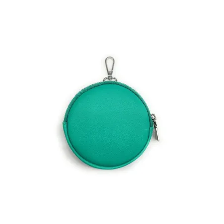 porte-monnaie bleu tendance femme en cuir grainé porte clés