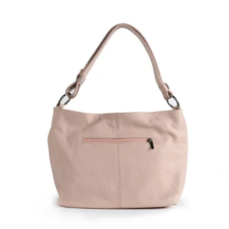 Sac à main femme en cuir grainé porté épaule rose sac tendance
