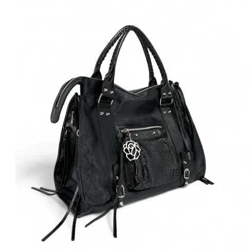 Accessoires sacs | Charm de sac à main en métal argenté ROSE