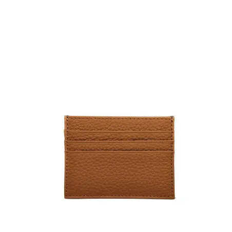 petite maroquinerie fabriqué en Italie en cuir grainé marron camel
