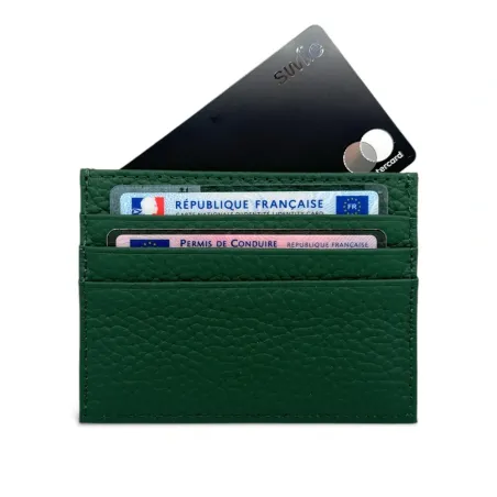 accessoires pour sacs femme en cuir grainé italien vert foncé