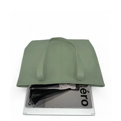 sac en cuir italien pur vachette lisse vert amande pour femme
