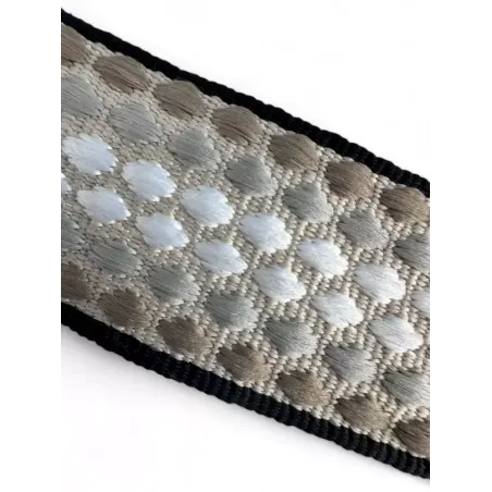 bandouliere amovible sangle synthétique imprimé noir et taupe clair