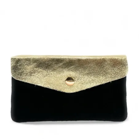 Accessoires Femme | Pochette porte-monnaie en daim et cuir irisé COMBI