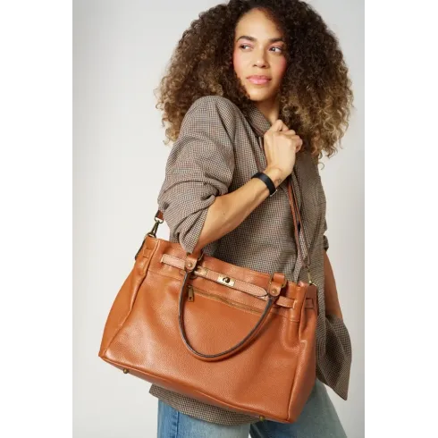 Sacs Femme | Sac cabas en cuir grainé JANET
