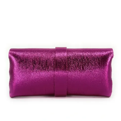 étuis à lunettes tendance femme en cuir rose fuchsia irisé fabriqué en Italie
