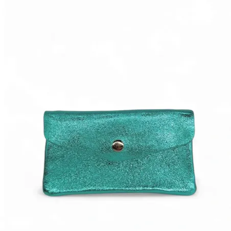 petite maroquinerie pour femme en cuir irisé tendance