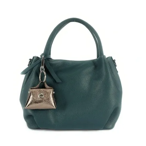 porte clés femme en cuir irisé champagne femme fabriqué en Italie