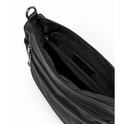sac a main en cuir italien noir fabriqué en italie en cuir grainé avec bandoulière