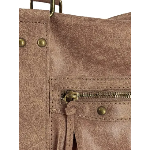 sac à main femme en cuir brossé mocha mousse très tendance