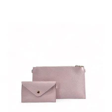 Sacs Femme | Pochette et porte-cartes en cuir grainé ou irisé TWICE
