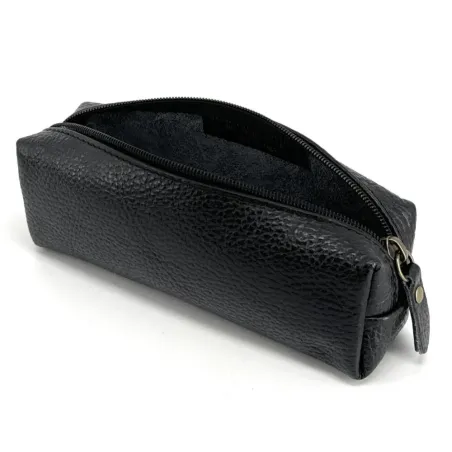 accessoire sac femme en cuir grainé noir
