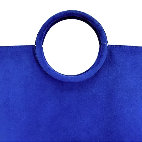 sacs a main femme en cuir nubuck tendance avec pochette amovible rouge bleu roi