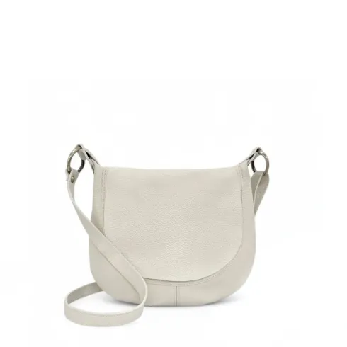 Sac femme très tendance en cuir porté épaule avec bandoulière réglable beige