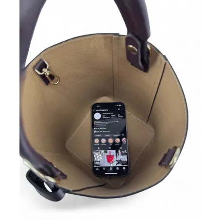 sac à main femme fabriqué en italie violet multiposition en cuir grainé