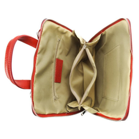 Sac à dos tendance femme en cuir porté dos avec bretelles amovibles taupe clair