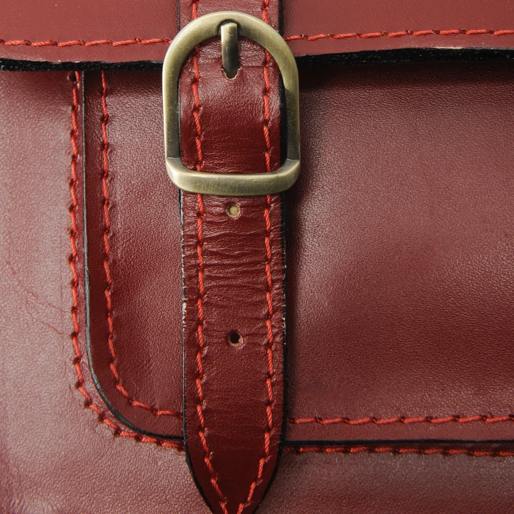 Sac cartable pour femme en cuir lisse